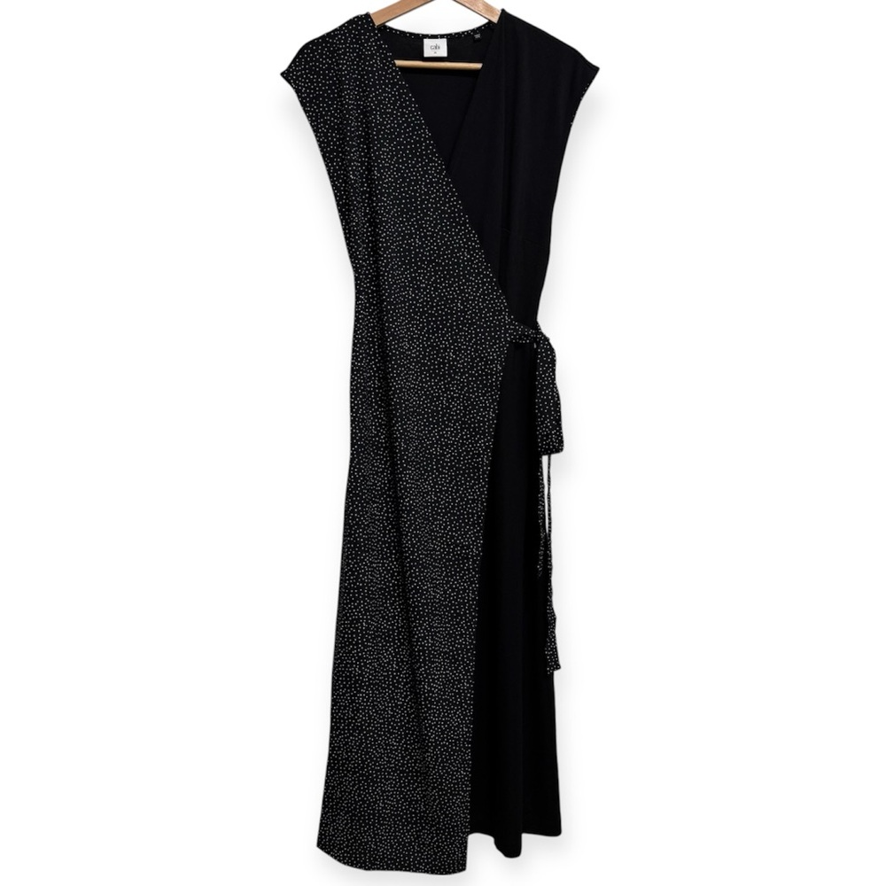 Cabi Disco Dress 5609 Midi Wrap Polka Dot Mixed Media Medium